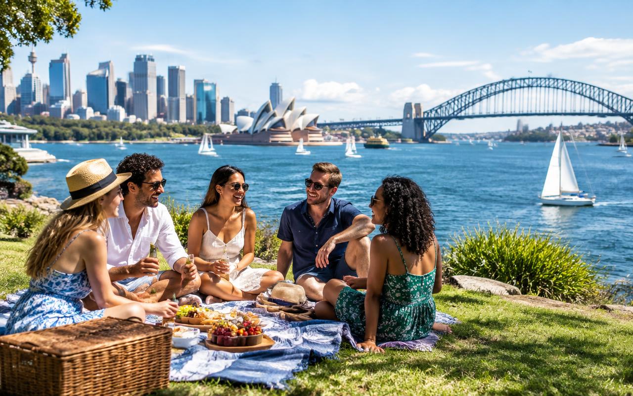 Australia Day travel illustration