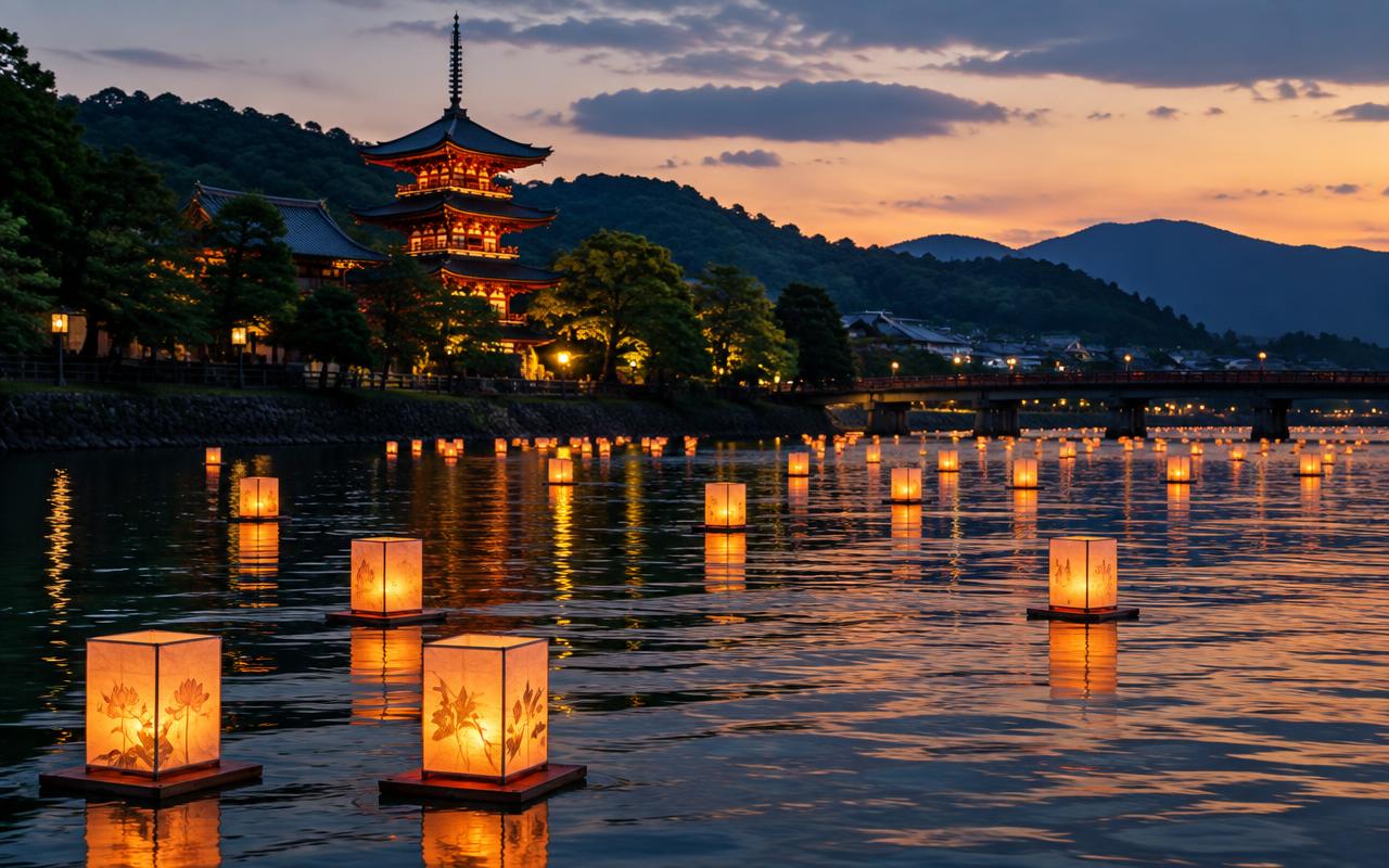 Obon travel illustration