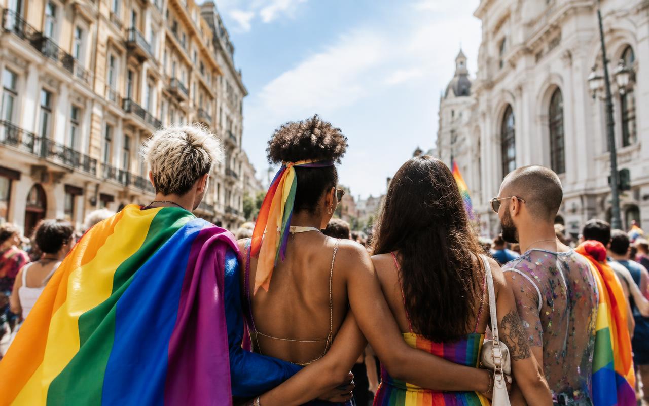 Pride Month travel illustration