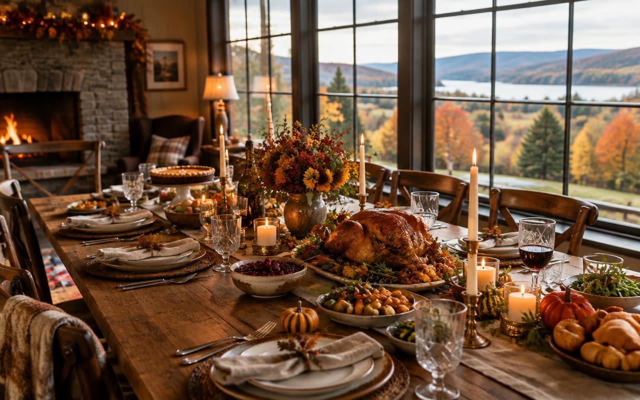 Thanksgiving travel illustration